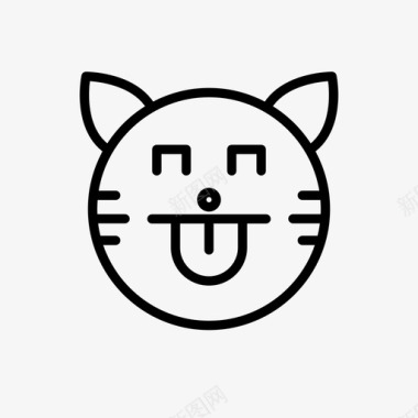 动物泡泡浴老虎动物表情符号图标图标