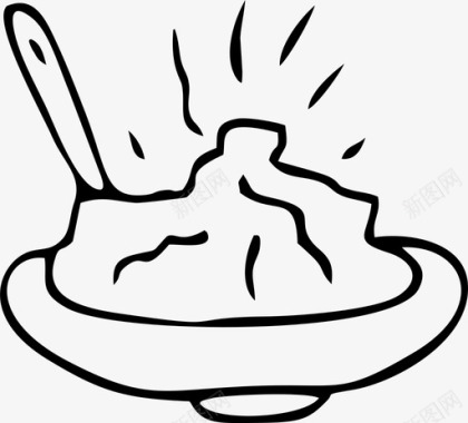 粥碗食物图标图标