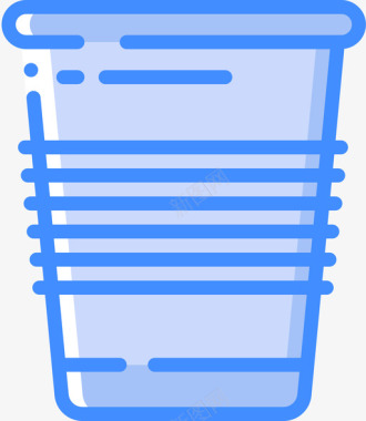 杯子塑料制品4蓝色图标图标