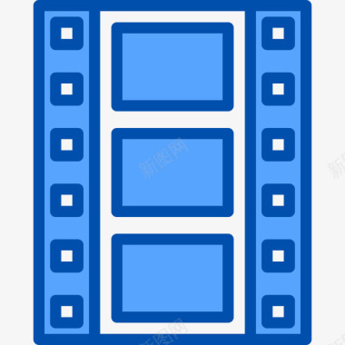 电影矢量图电影电影3蓝色图标图标