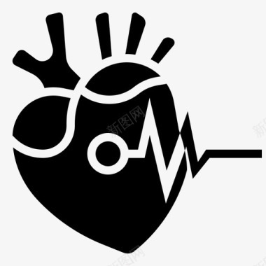 心电图心脏病心脏骤停心电图图标图标