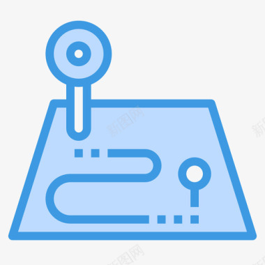 试驾路线路线导航36蓝色图标图标