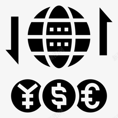 外汇外汇货币经济图标图标