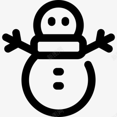 圣诞雪人雪人圣诞节282直系图标图标