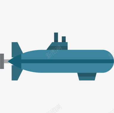 海下潜艇潜艇军用33扁平图标图标