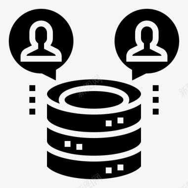 矢量服务器服务器数据库管理2glyph图标图标