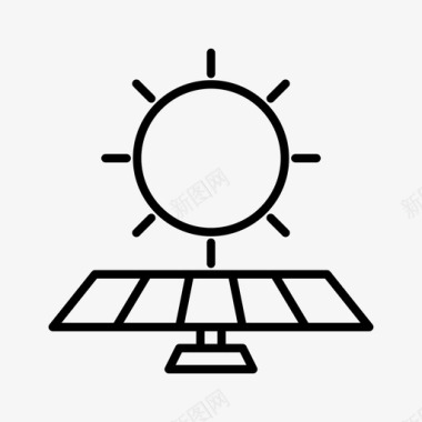 环保标志设计电池环保太阳能图标图标