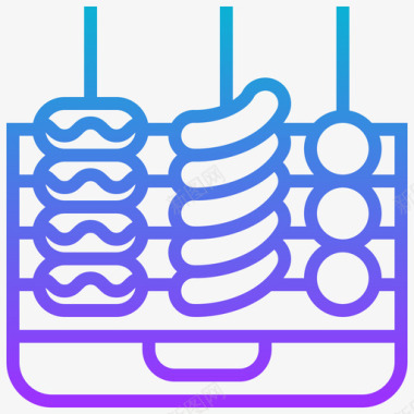 精美烧烤派对排骨烧烤和烧烤派对1梯度图标图标