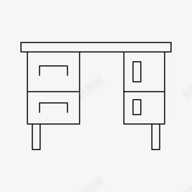 办公室家具书桌办公室家具图标图标