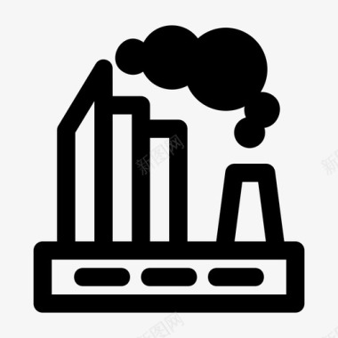 环境绿化污染肮脏环境图标图标