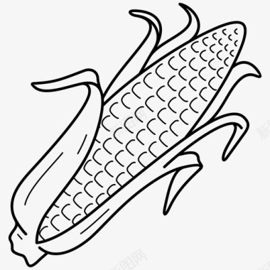 玉米煮熟新鲜图标图标