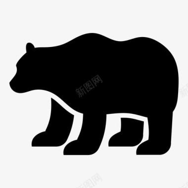 熊动物黑熊图标图标