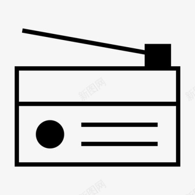 木头箱收音机新闻广播广播箱图标图标