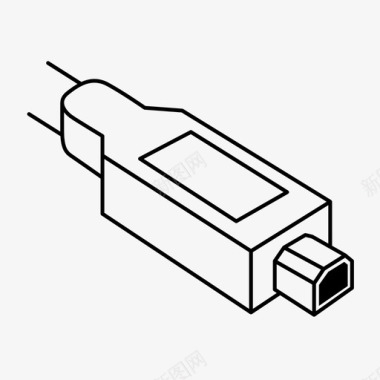 USB端口usbb端口电缆连接图标图标