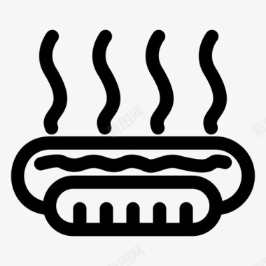 端饭热狗食物垃圾图标图标