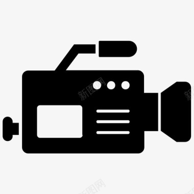 立体飞镖电影摄像机摄像机网络和通信立体标集图标图标