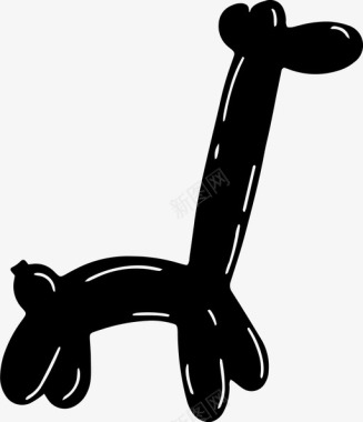 气球长颈鹿动物乐趣图标图标