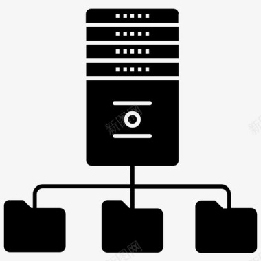 矢量服务器服务器托管数据托管数据服务器图标图标