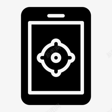 电话标字电话gps十字准线位置图标图标