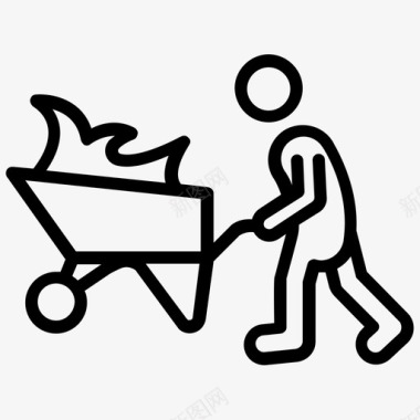 覆盖物杂物清除园艺图标图标