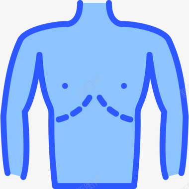 腹部整形整形手术43蓝色图标图标