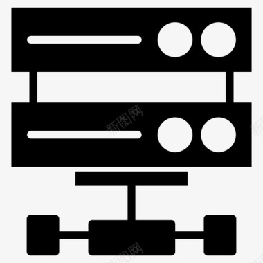 矢量服务器数据库数据中心大型机图标图标