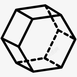 六角形状六角形棱柱二维二维形状图标高清图片