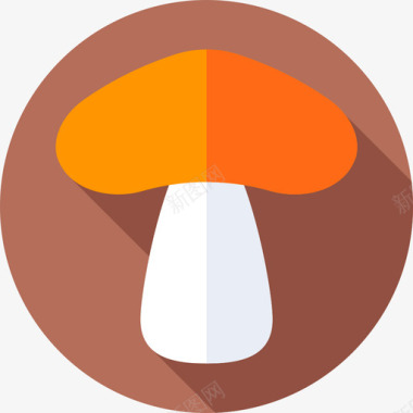 蘑菇野生动物42扁平图标图标