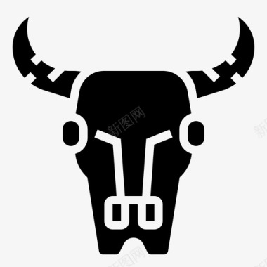 水牛公牛装饰图标图标