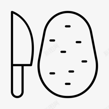 削土豆皮烹饪食物图标图标