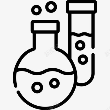 生物DNA烧瓶生物学23线性图标图标