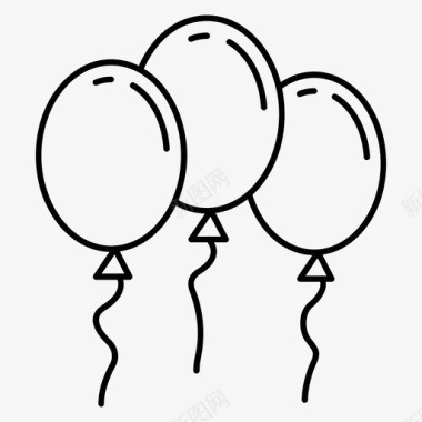 六一活动气球气球庆祝活动图标图标