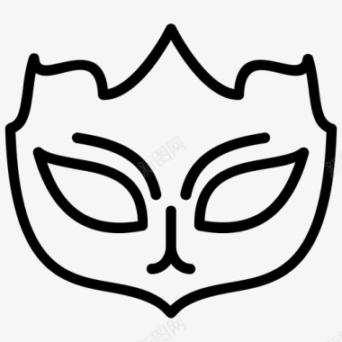 猫咪眼罩嘉年华面具马戏团面具图标图标
