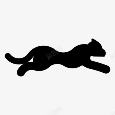 奔跑猎豹猫哺乳动物图标图标