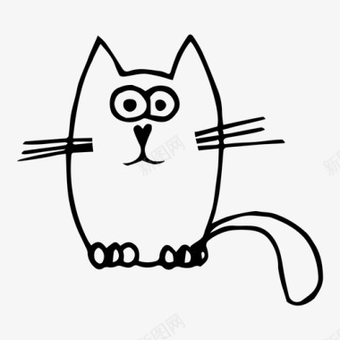 猫手绘小猫图标图标