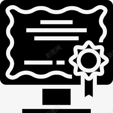 学习男文凭电子学习20填充图标图标