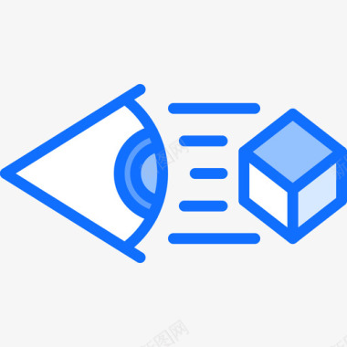 两个眼睛眼睛虚拟现实91蓝色图标图标