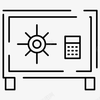 整理柜储物柜保险箱上锁储物柜图标图标