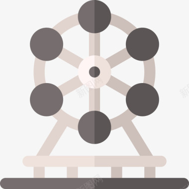 伦敦风景伦敦眼英国16号平坦图标图标