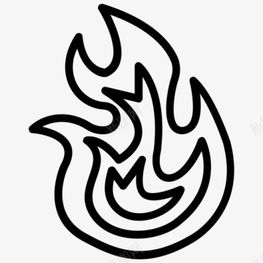 火纹身的孤立图标纹身纹身艺术图标