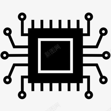 Intel芯片处理器芯片组件图标图标