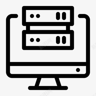 矢量服务器计算机数据数据库图标图标
