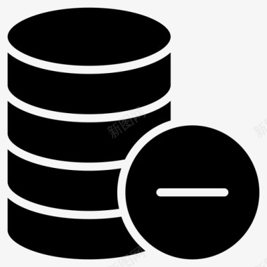 矢量服务器删除数据中心数据库图标图标