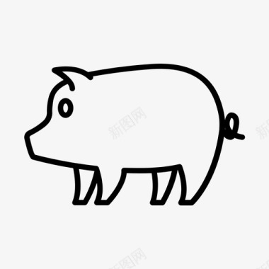 猪肉猪动物农场图标图标