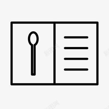 食物菜单组合厨房图标图标