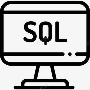 矢量服务器Sql数据库和服务器12线性图标图标