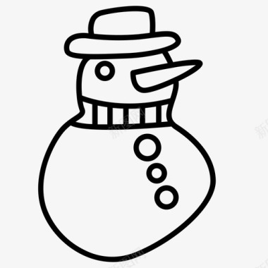 雪人假日欢乐图标图标