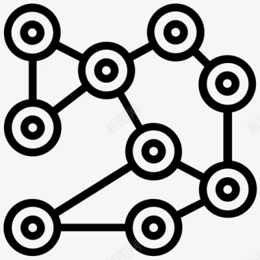 分散网络区块链分布式网络图标图标