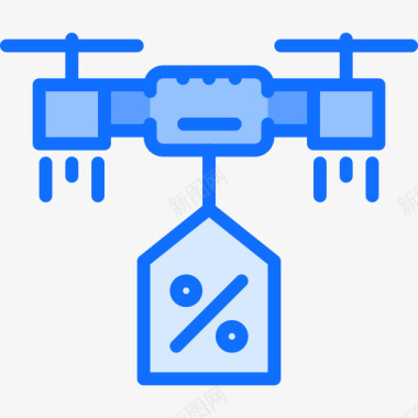 矢量无人机免抠PNG无人机无人机22蓝色图标图标