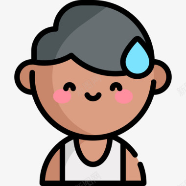 汗水天气255线性颜色图标图标